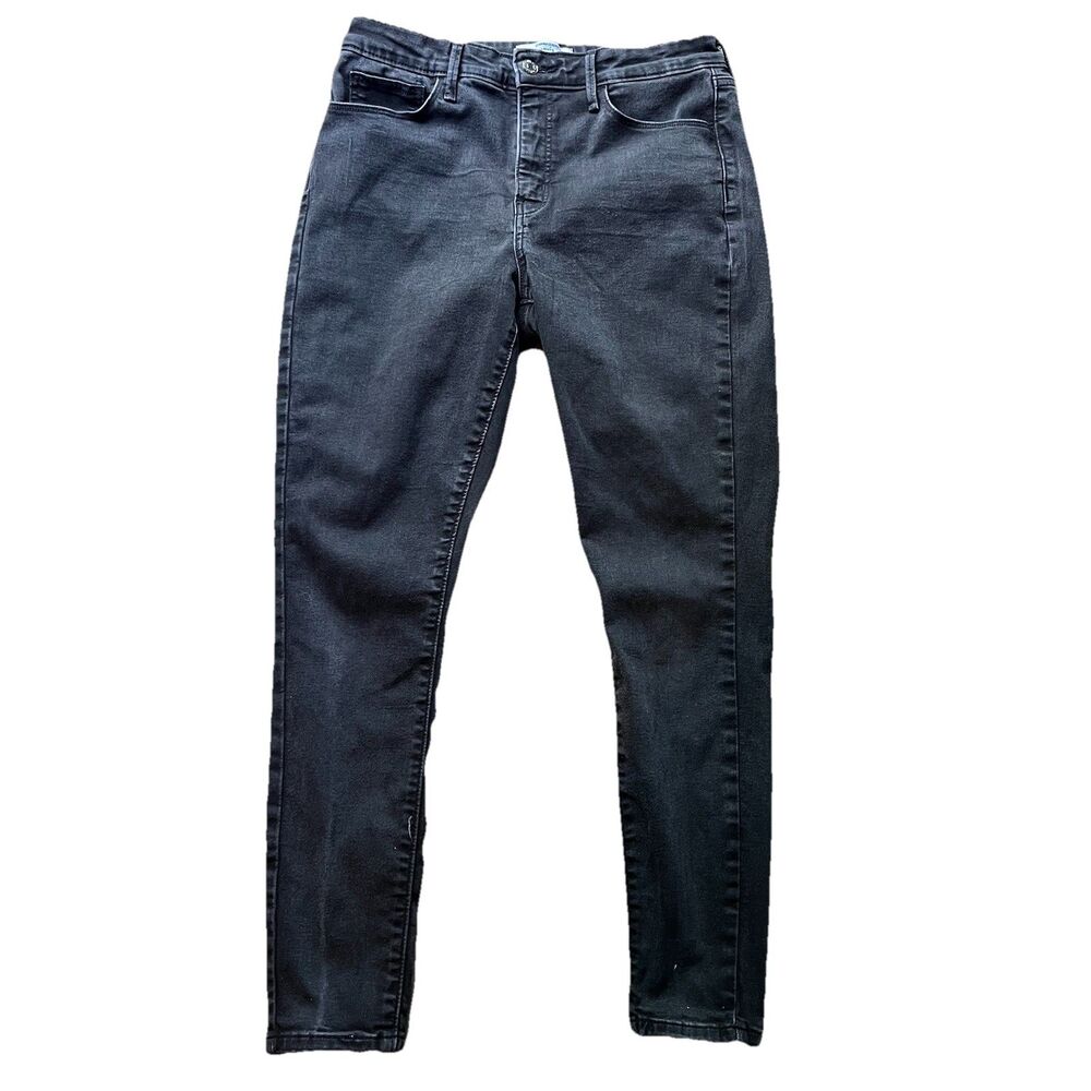 Denizen By Levi's Ultra High Rise Super Skinny Black Denim Jeans Women's 12